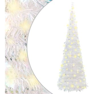 vidaXL &Aacute;rbol De Navidad Artificial Desplegable 150 Led Blanco 180 Cm Vidaxl