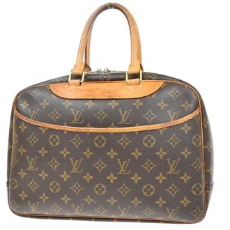 Louis Vuitton Deauville Handbag Monogram Canvas Brown Canvas Handbag (Pre-Owned)