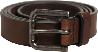 Dolce & Gabbana Leren Riem met Pin Gesp - Heren - Riemen - Bruin - ONE Size - Leer - Accessoires