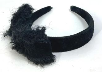 Chanel Pre-owned Fabric hair-accessories - Dames - Vintage Accessoires - Zwart - ONE Size - Tweed - Vintage
