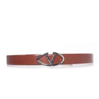 Valentino Pre-owned Belts, male, Brown, Size: ONE SIZE Pre-owned Leather Belt