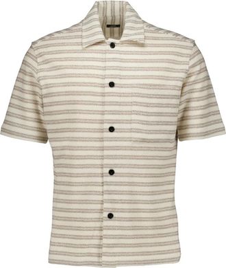 Genti Short Sleeve Shirt - Heren - Korte mouwen Overhemden - Beige - S - Overhemden