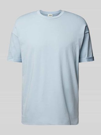 Drykorn Drykorn T-Shirt mit geripptem Rundhalsausschnitt Modell THILO in Bleu, Gr&ouml;&szlig;e S