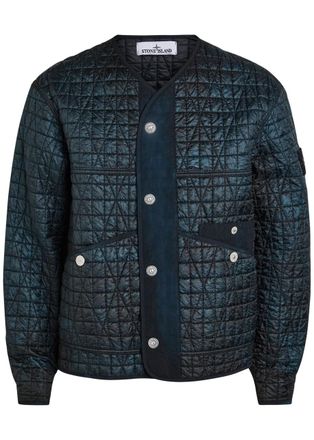Stone Island Quilted Nylon Jacket - Black - L