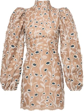 Agua Bendita Guaba dress - women - Linen/Flax - S - Neutrals