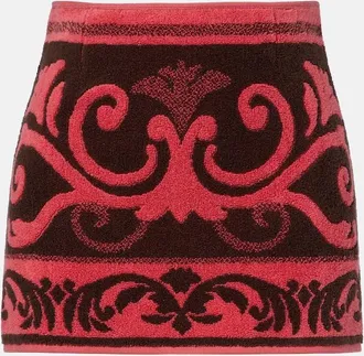 Valentino Cotton terry jacquard miniskirt