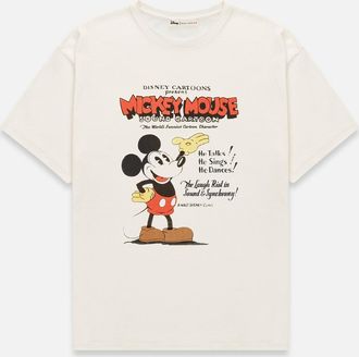 Duke + Dexter Duke + Dexter, Mens Disney Mickey Mouse Vintage White T-Shirt, Size XXL