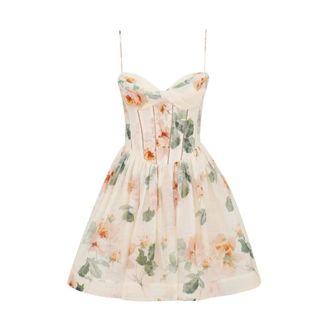 Zimmermann Carousel Corset Mini Jurk - Dames - Jurken - Veelkleurig - Maat: XS Katoen