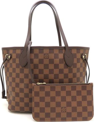 Louis Vuitton Ebene Damier Canvas Pouch Tote Bag (Pre-Owned)