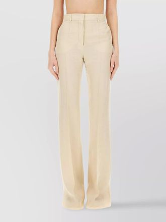 Sportmax viscose flared wide-leg trousers