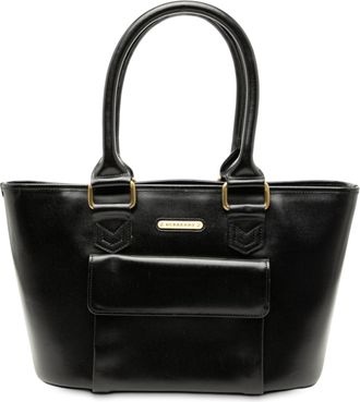 Burberry Pre-owned Womens Leather Tote - Black - One Size