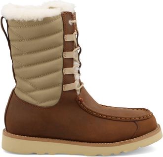 Twisted X Boots Womens 8 Wedge Sole Fleece Lined Boot In Oiled Saddle & Tan
