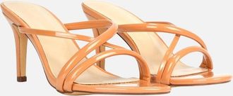 XY London Womens XY London Womens/Ladies Angel Patent Crossover Strap Mule Sandals - Orange - Size: 3