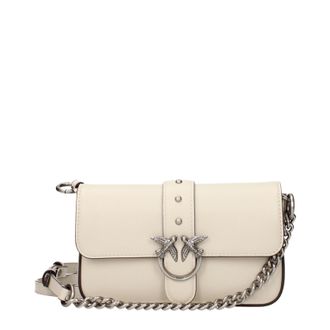 Pinko Pinko Love Damess Crossbodytassen Beige leer