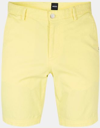 HUGO BOSS Mens Slice Solid Bermuda Shorts in Bright Yellow - Size 38 (Waist)