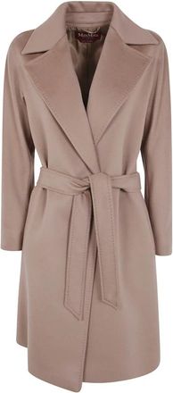 Max Mara Dames, Mantels, Bruin, Maat: 2XS Wol