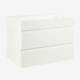 Sklum Sklum - Conjunto De Mueble De Ba&ntilde;o En Madera Y Chapa De Fresno Con Lavabo Integrado Ona