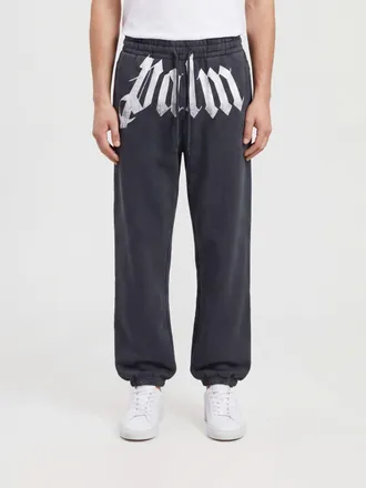 Palm Angels Cotton Track Trousers with Elasticated Waist and Contrast Logo