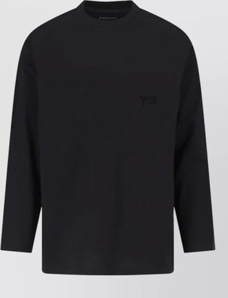 Yohji Yamamoto cotton oversized long-sleeve crew-neck t-shirt