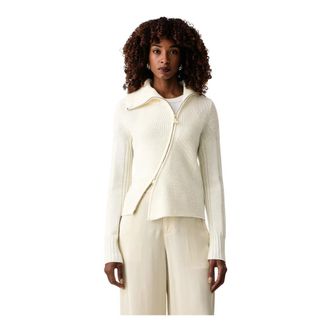 Patrizia Pepe Cardigan con zip e collo alto - - Knitwear - Donna - Bianco - S