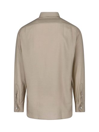 Lardini Mens Shirts Beige Lyocel