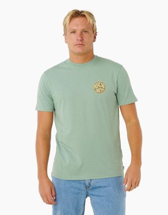 Rip Curl Mens Rip Curl Mens Streamline Palmy Graphic Short Sleeve T-Shirt - Green - Size: 36