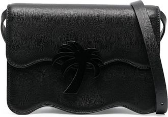 Palm Angels Palm Beach tonal shoulder bag - women - Calf Leather/Polyamide/Polyurethane/Viscose - OS - Black