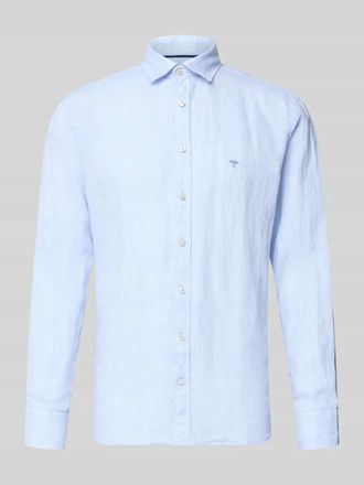 Fynch-Hatton Fynch-Hatton Slim Fit Leinenhemd mit Haifischkragen in Hellblau, Gr&ouml;&szlig;e 3XL