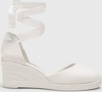 Castaner Womens Careen Rubber Espadrille In White