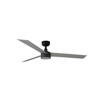 Netlighting Cruiser Large 3 Blade Ceiling Fan Black Aluminium Light Smart in Grey