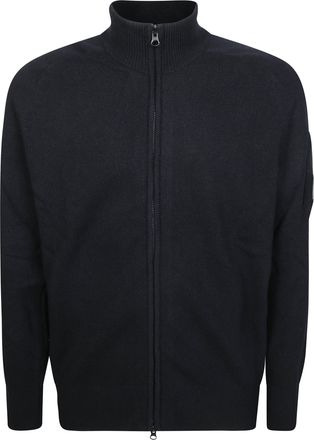 C.P. Company Lambswool Grs High Collar Zip-Through Sweater