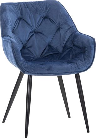 Clp Silla Tanna En Terciopelo Azul