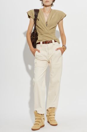 Isabel Marant Top Nadrine, Womens, Beige