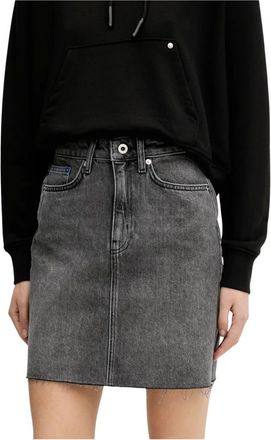 Karl Lagerfeld Dames, Rokken, Grijs, Maat: XS Denim