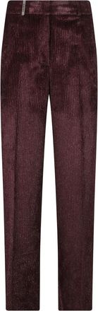PESERICO Corduroy Palazzo Broek - Dames - Broeken - Rood - Maat: M Corduroy
