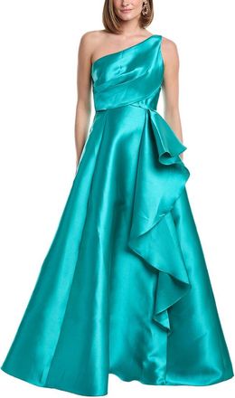 Rene Ruiz One Shoulder Mikado Gown