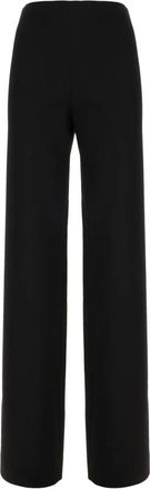 Gucci Wide Trousers, female, Black, Size: S Wide-leg Wool Trousers
