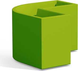 Monacis Jardinera Angular De Resina 80x35 Cm Mod. Flowerpot Angular Verte