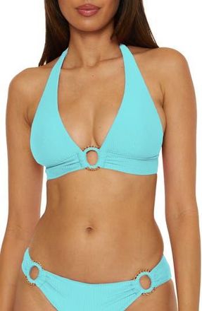 BECCA by Rebecca Virtue Monte Carlo Halter Bikini Top in Oasis at Nordstrom Rack, Size Medium