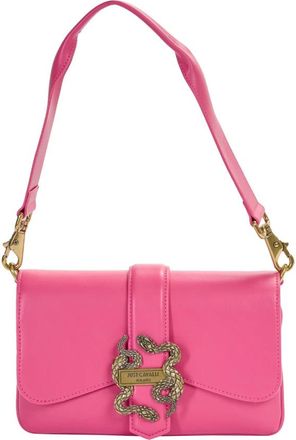 Just Cavalli Rosa Mirror Snake Schoudertas - Dames - Schoudertassen - Roze - ONE Size - Polyester - Tassen