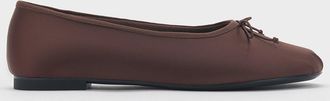 Charles & Keith Satin Bow Ballet Flats