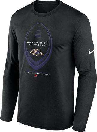 Nike Baltimore Ravens Legend Icon Nike Mens Dri-FIT NFL Long-Sleeve T-Shirt in Black | NKHT00A8G-NDB