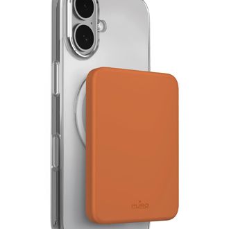 Puro Bater&iacute;a Externa Magn&eacute;tica Usb-c Magsafe Ultradelgada De 4200 Mah - Naranja