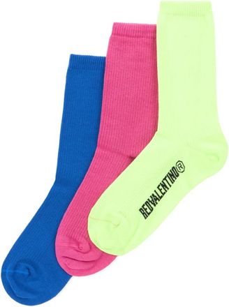 Red Valentino Socks, female, Multicolor, Size: L/XL 3-Piece Socks Set
