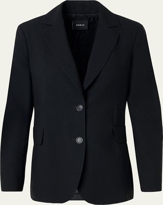 Akris Malik Cool Wool Single-Breasted Jacket