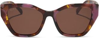 DIFF Eyewear Evie 54mm Cat Eye Sunglasses in Brown at Nordstrom