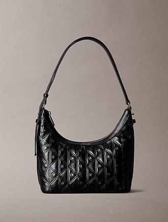 Calvin Klein Bolso De Hombro Peque&ntilde;o Con Logo De Emblema En Todo El Art&iacute;culo En Relieve