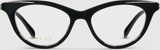 Gucci Cat-eye Optical Frame, Black