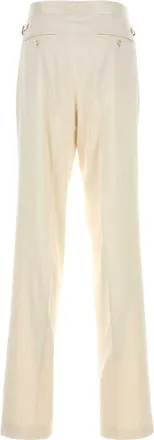 Tom Ford Mens Silk Trousers Ivory