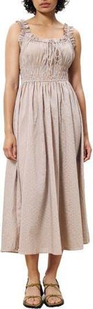 FRNCH Louisane Fit & Flare Sundress in Beige at Nordstrom Rack, Size X-Large